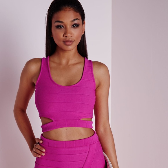 Woman’s 2 piece bandage crop top and midi skirt - Picture 2 of 3